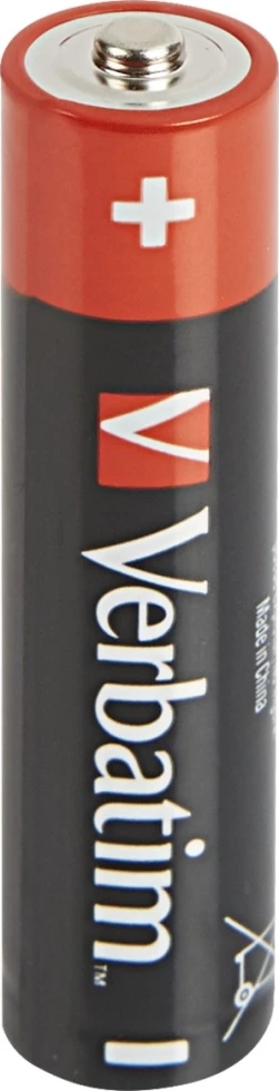 Bateri AAA alkaline Verbatim AAA-LR03 (LR03/HR6-49504), 1.5V, paketë 24 copë, e zezë/kuqe