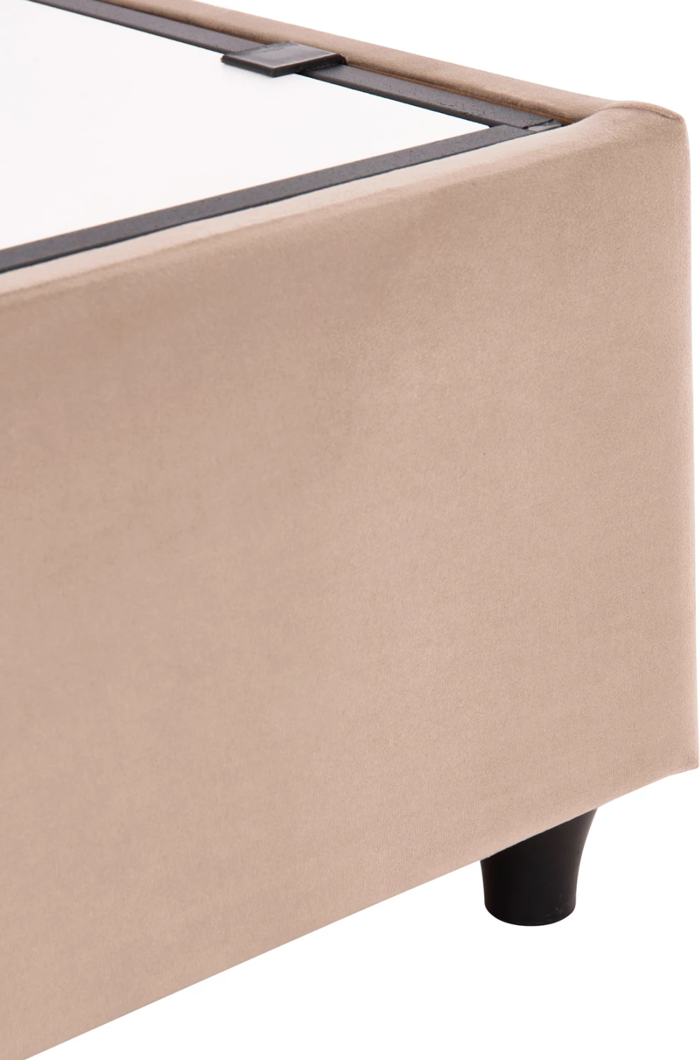 Krevat me hapësirë për depo, kadife bezhë, DREAMLET FH716, për dyshek 160x200cm