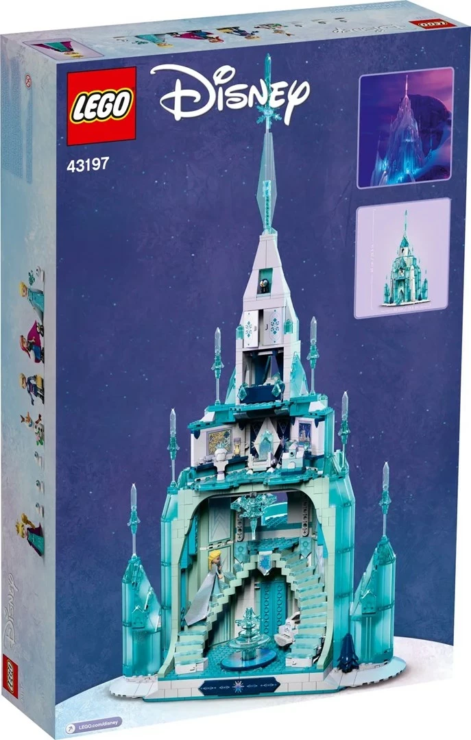 Set LEGO Disney Frozen Kështjella e Akullit 43197, 1709 pjesë, me 6 minifigura