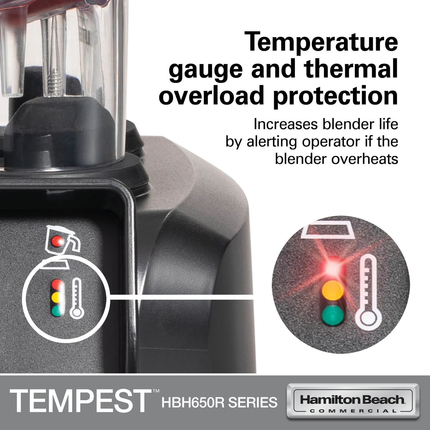 Blender profesional, Hamilton Beach Commercial, Tempest HBH650R-CE, 1.8 L, 3 HP