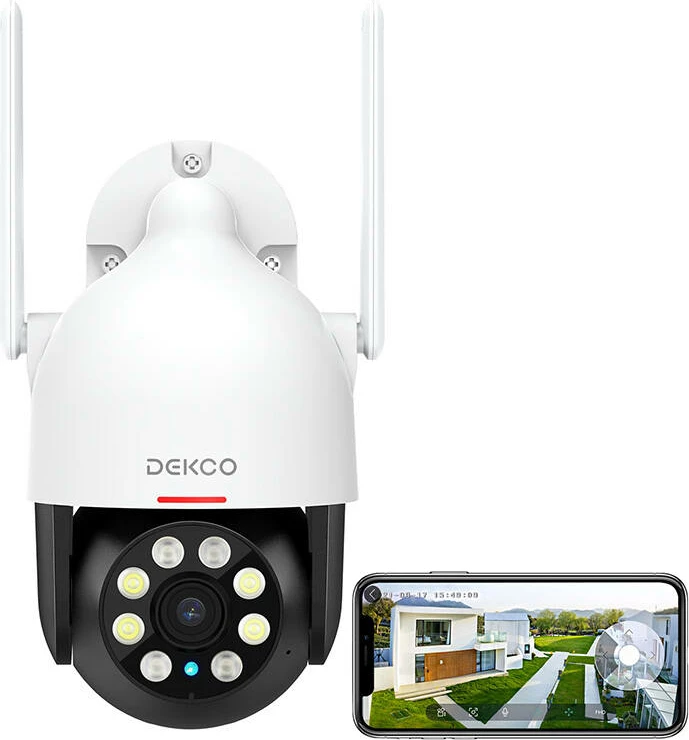 Kamerë IP e jashtme DEKCO DC5L, Wi-Fi, 2K QHD, kënd 166°, bardhë