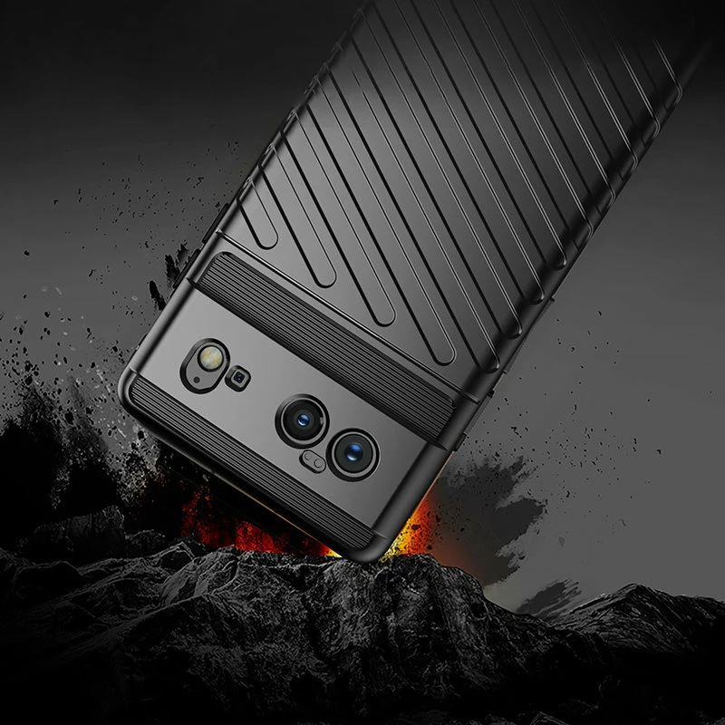 Mbështjellës Hurtel Thunder Case për Google Pixel 6, TPU, i zi