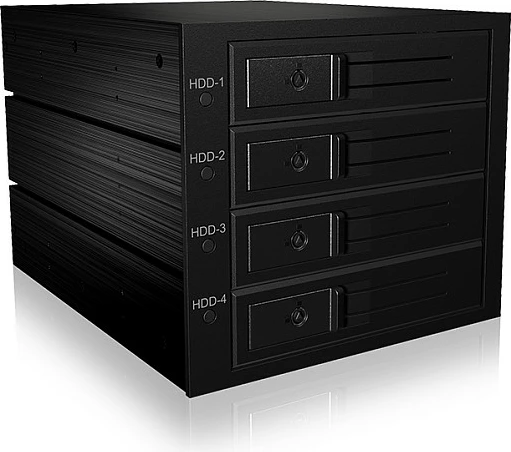 Kasë ICY BOX IB-564SSK, 3x 5.25", 4x 2.5" SATA/SAS, alumini, e zezë