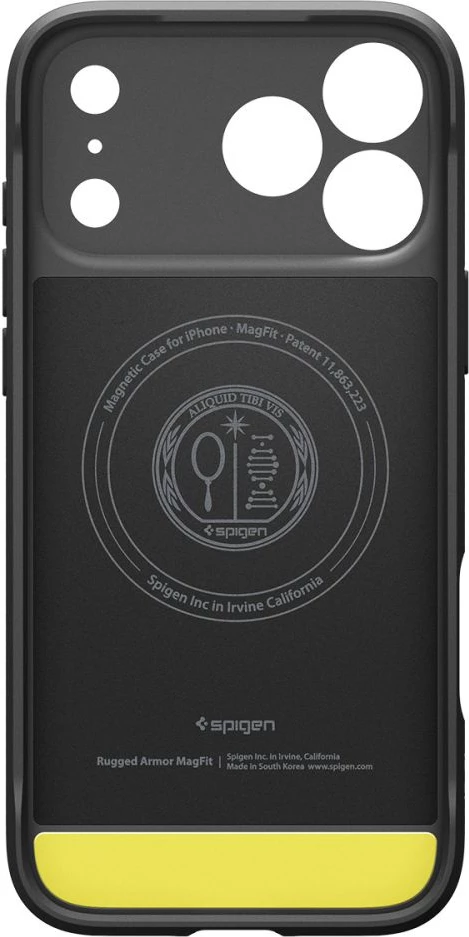 Mbrojtëse për iPhone 17 Pro Max Spigen Rugged Armor MagSafe, mat, e zezë