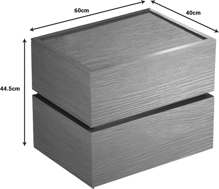 Komodinë Sonlen mdf, ngjyrë lisi, 60x40x66cm
