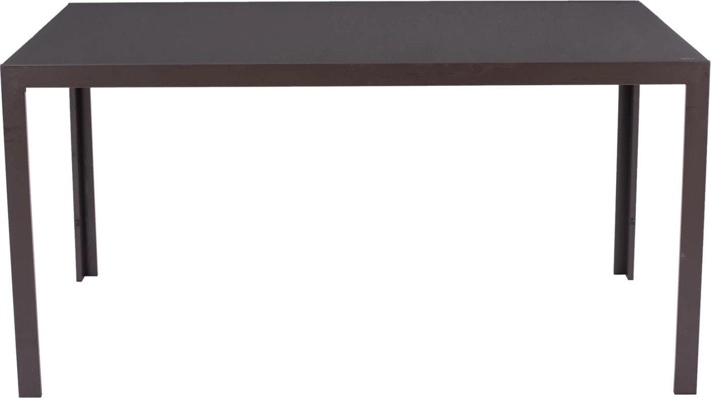 Tavolinë metalike ngjyrë kafe me xham kafe 150x90x75 cm FH5767.02 7