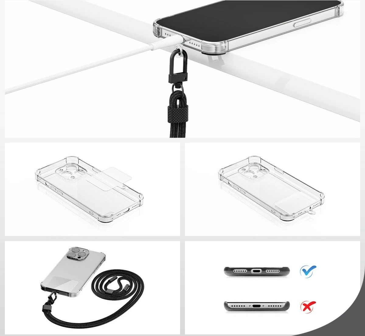 Litar telefoni 4smarts 540489, i zi, metal, plastikë e ricikluar, për celularë 5.8 - 7.0 inç