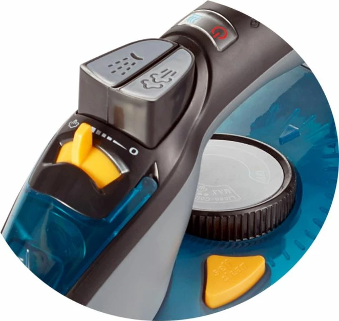 Hekur me avull ADLER AD 5032, 3000 W max, pllakë qeramike, rezervuar 350 ml, kaltër/zi