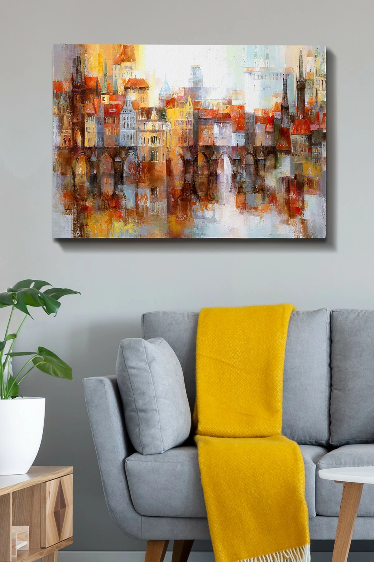 Pikturë dekorative në kanavacë, shumëngjyrëshe, 70x100cm