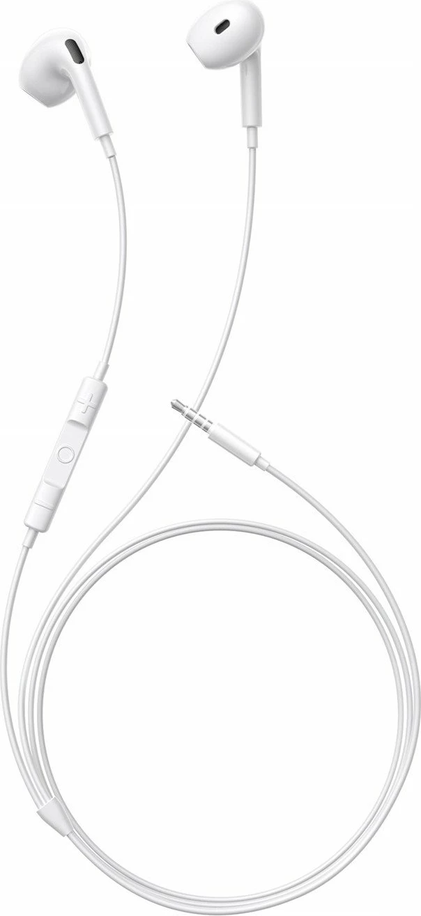 Kufje me kabllo Baseus Encok HZ19, 3.5mm Mini Jack, me mikrofon e kontroll, 1.1m, të bardha