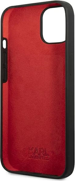 Mbështjellës Karl Lagerfeld KLHCP13SSLMP1K për iPhone 13 mini, silikon, i zi