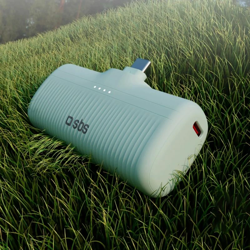 Powerbank SBS EcoPower 5000 mAh 10W, e gjelbër
