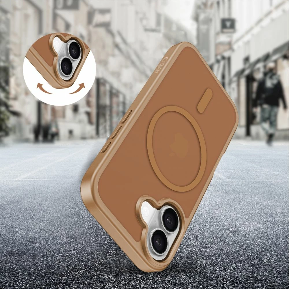 Mbështjellës Tech-Protect BasicMag për iPhone 17, MagSafe, kafe, 1 copë