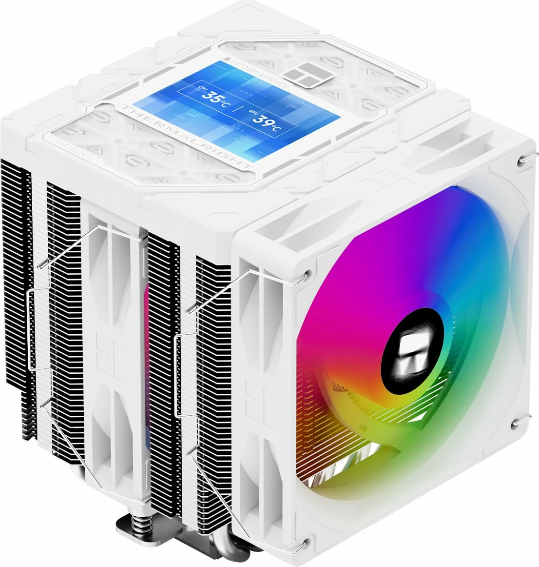 Ftohës CPU Thermalright Peerless Assassin 120 Vision ARGB 120mm me ekran LCD, 6 heatpipe, i bardhë