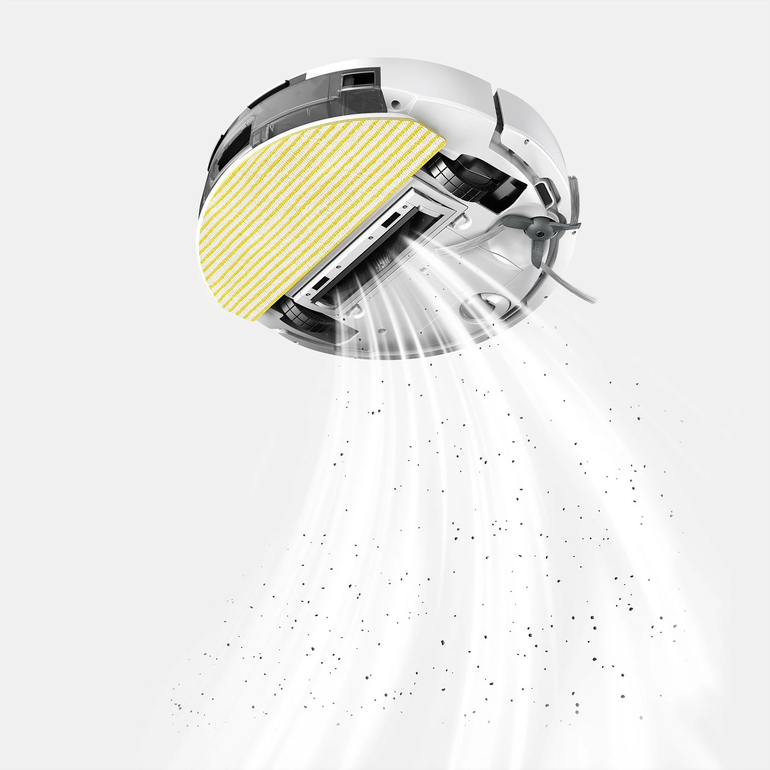 Fshesë robotike Kärcher RVC 3 Comfort, LiDAR, Wi‑Fi, mopim i lagësht, 2600 mAh, e bardhë
