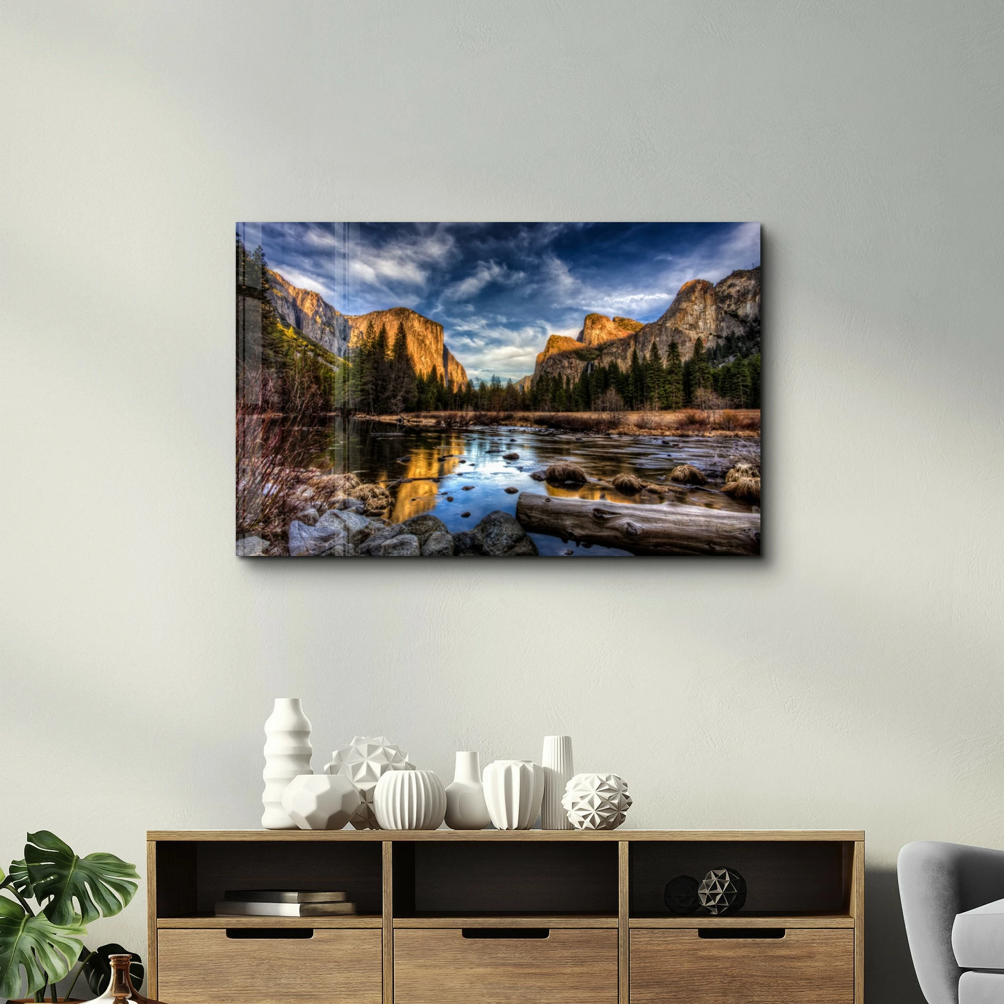 Pikturë dekorative prej xhami të temperuar, Wallity OGLS-1005, 70x110cm