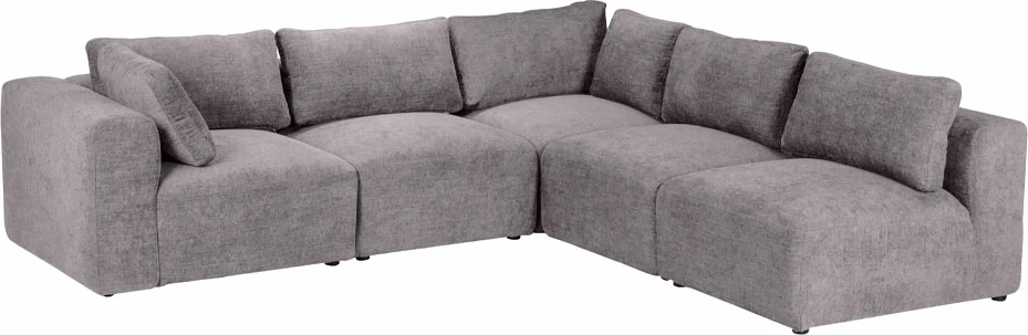 Karrige këndi BOX me krah të kthyeshëm, gri Vogue 14, 107x107x85cm