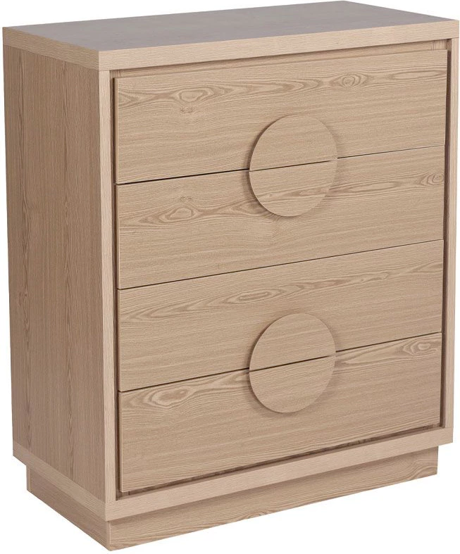 Komodë AXIS me 4 sirtarë, ngjyrë natyrale, 80x40x94