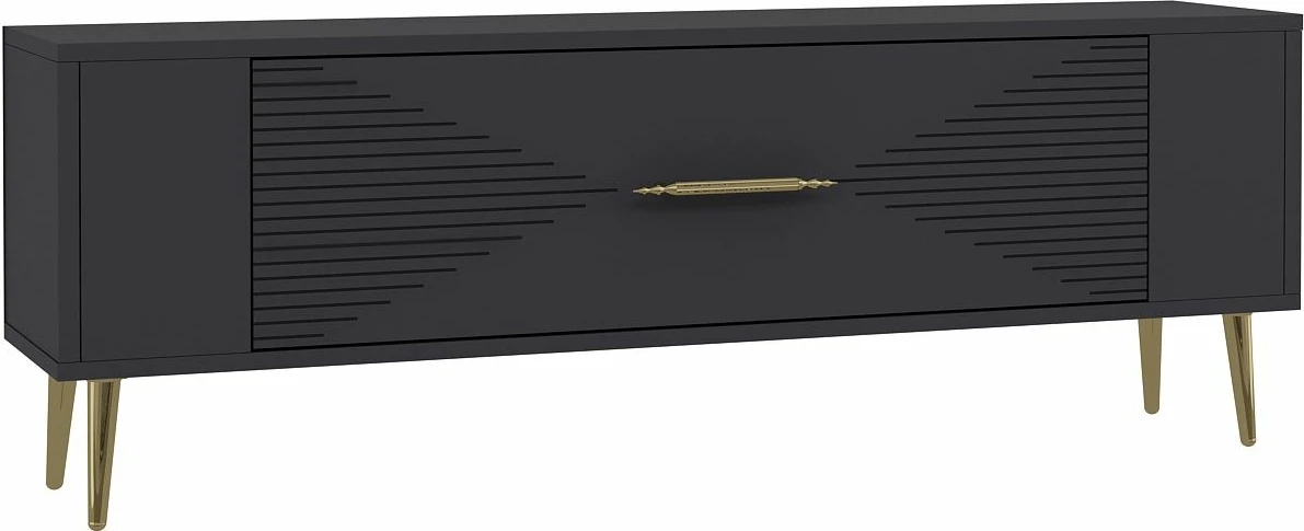 Komodë TV Skye Decor, Retrol1, antracit, ari