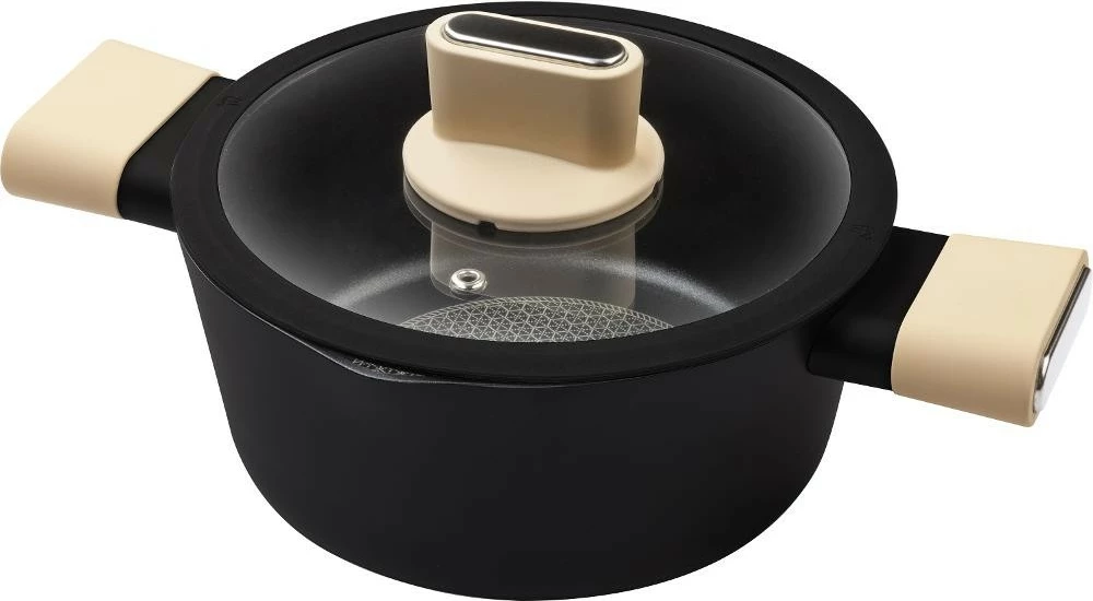 Tenxhere POELE Lamart LT1218, 20cm, 2.4l, e zezë/bezhë