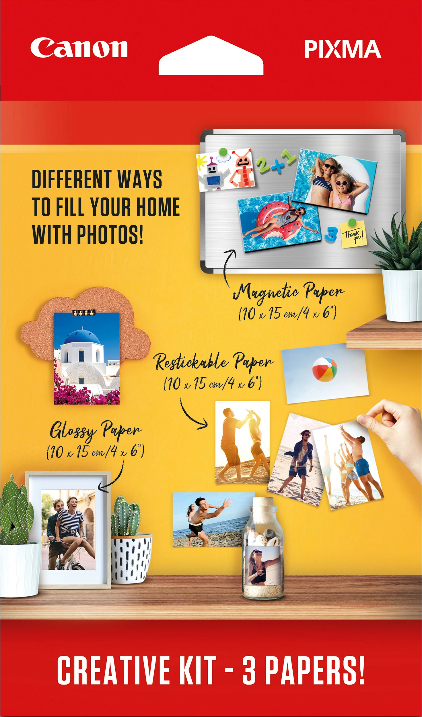 Letër foto Canon Creative Kit, për PIXMA E304/G2400/G2410/G4411/G5050, 10x15 cm, 60 fletë, Gloss