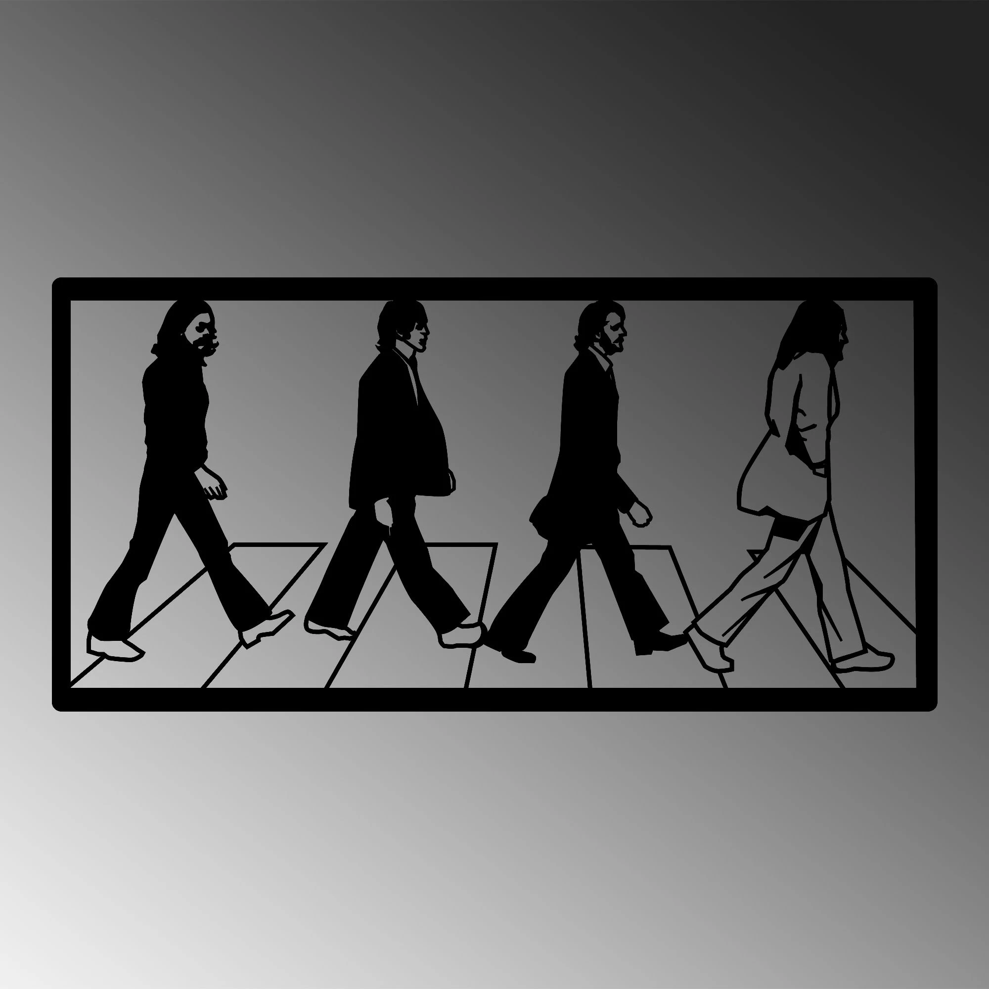 Aksesor dekorativ metalik për mur, Wallity, The Beatles