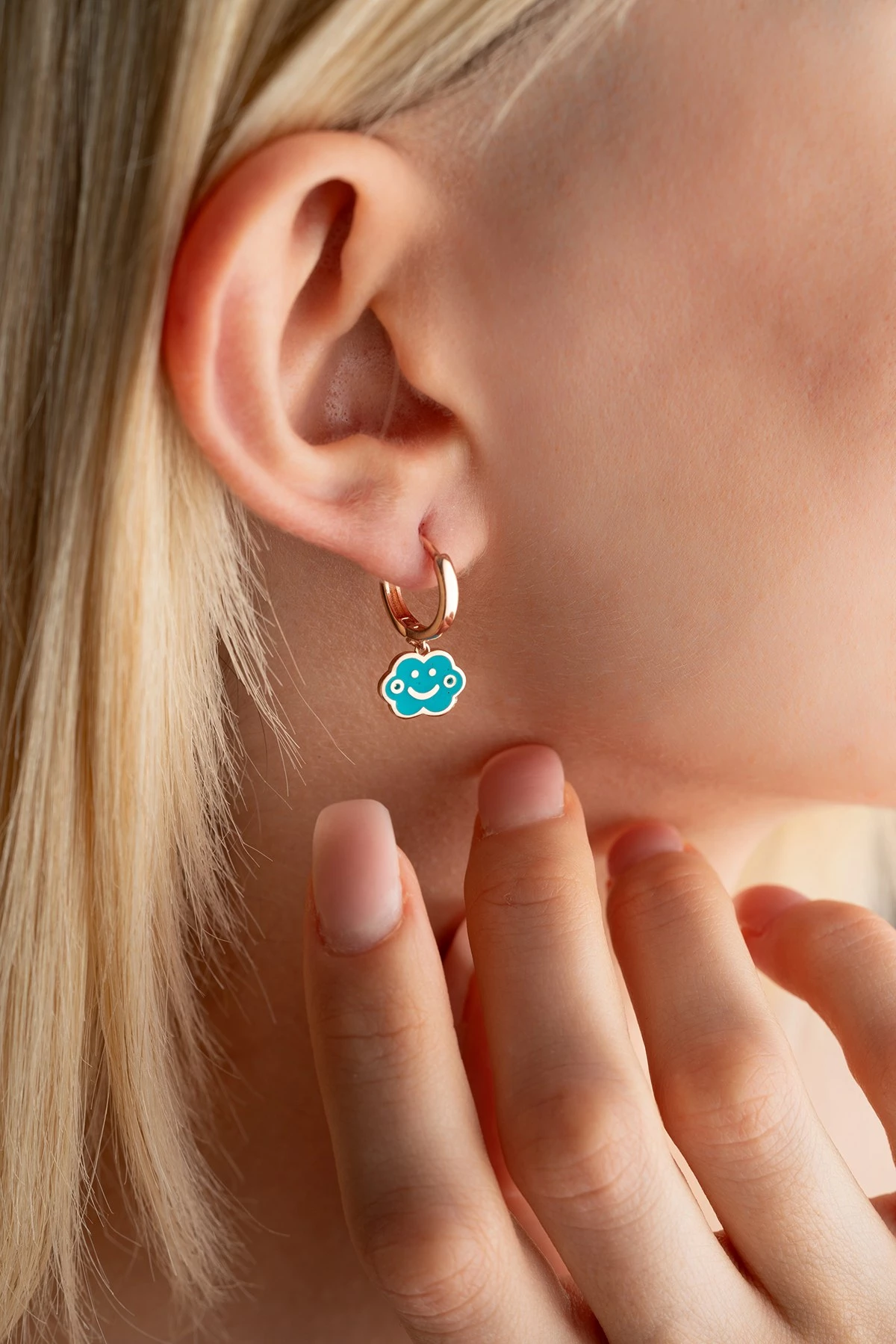 Vathë argjendi Jumeon, ngjyrë rozë ari dhe e gjelbër, NRZ998216