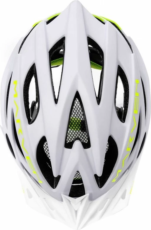 Helmetë biçiklete Meteor Marven 24786-24788, bardhë/jeshile [Madhësia: Standarde]