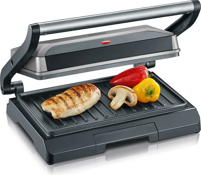 Grill elektrik Severin KG 2394, 800W, inoks, zi/gri