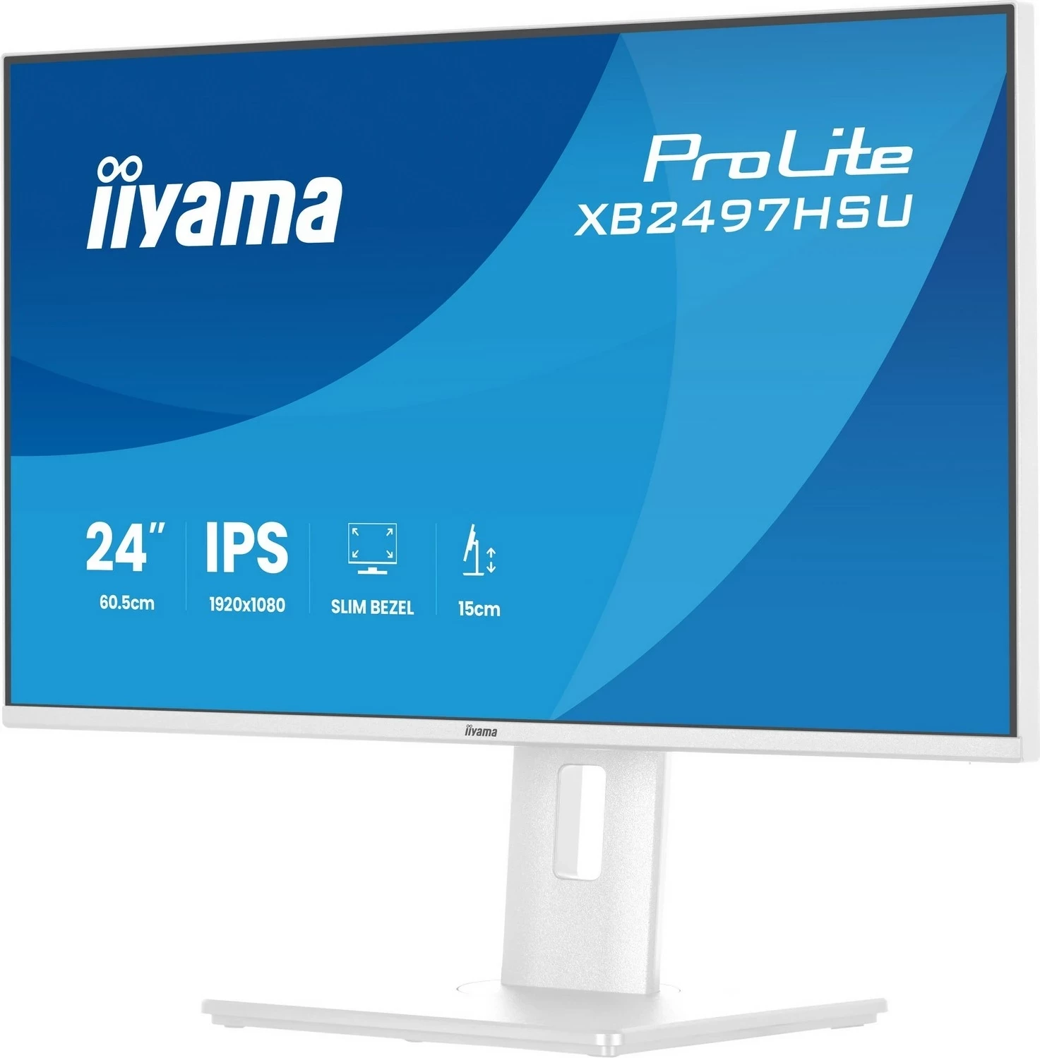 Monitor iiyama ProLite XB2497HSU-W1, 23", Full HD, IPS, 120Hz, bardhë