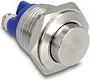 Switch me buton DeLOCK 16 mm, 2P, 250 V / 3 A, IP65, stainless steel, i bardhë