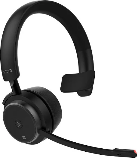 Kufje Snom A350M, Bluetooth 5.2, monaurale me mikrofon, USB-C, të zeza