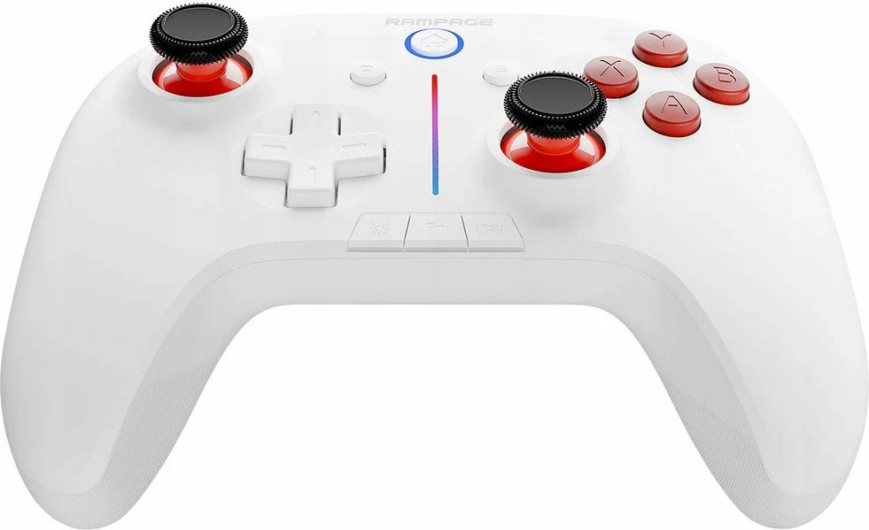 Gamepad Rampage Hydra HYDRA-WHITE, Bluetooth/2.4GHz/USB, RGB, për PC/Switch/telefon, i bardhë