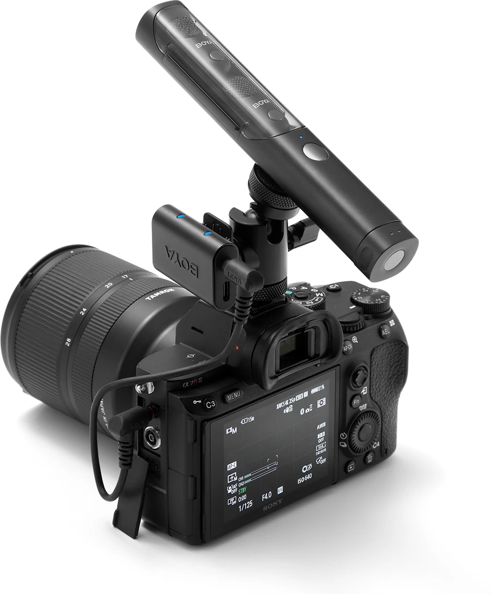 Mikrofon pa tela BOYA MAGIC-03 2.4GHz USB-C, set me 2 transmetues, i zi