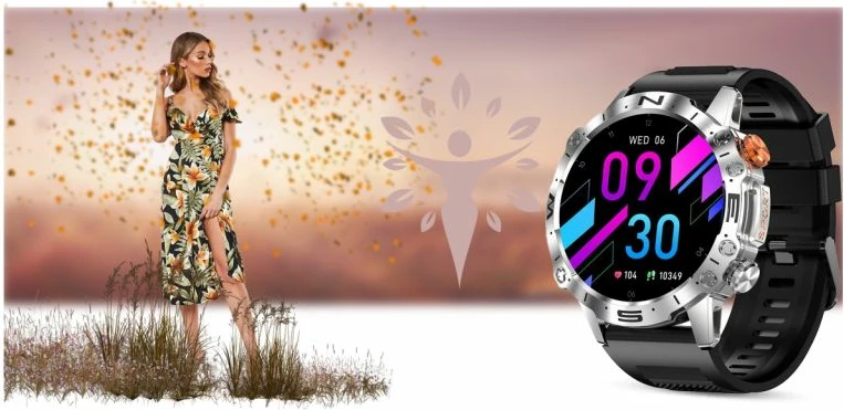 Smartwatch Gravity për meshkuj, e zezë