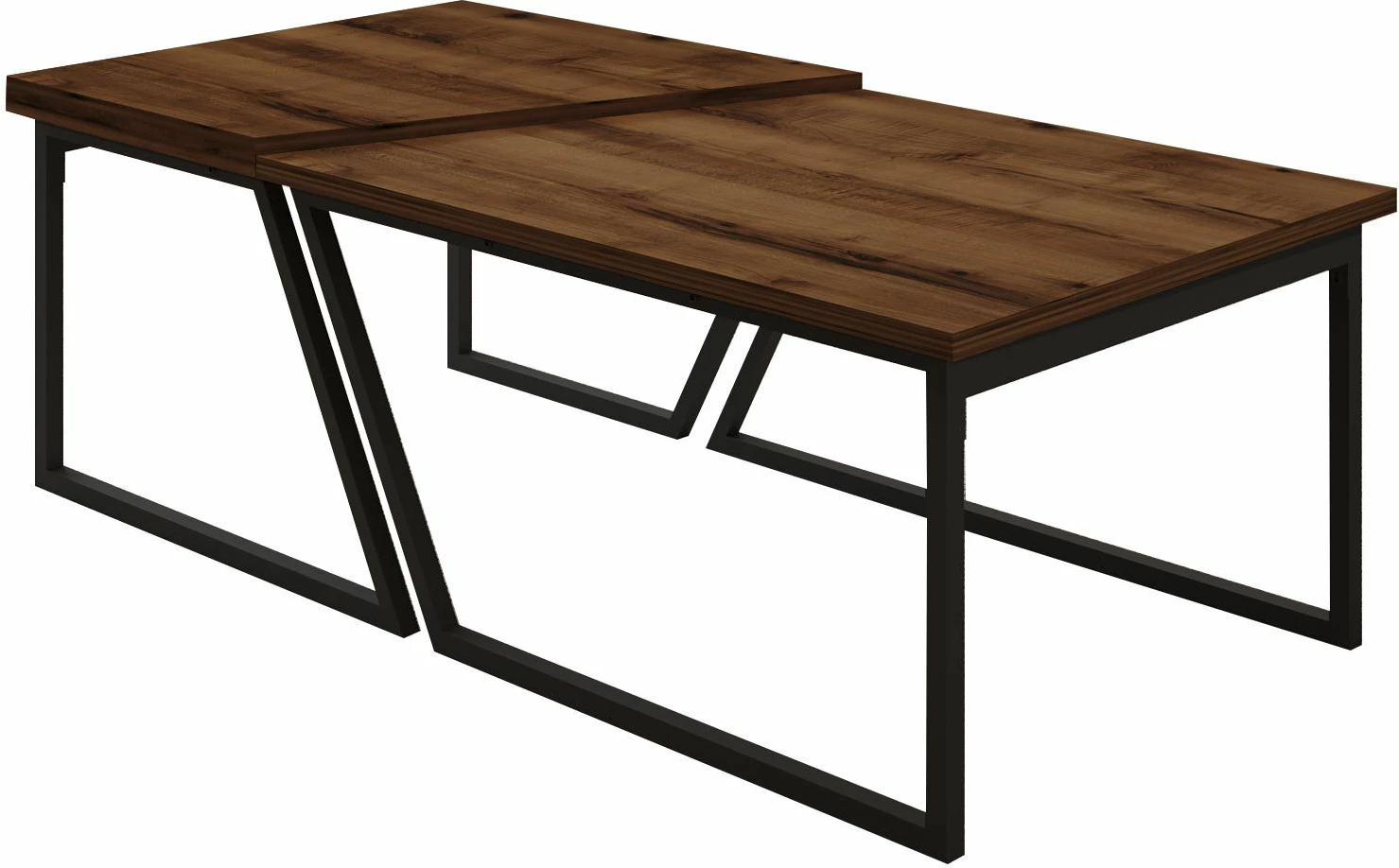 Set tavolinash kafeje Skye Decor, Verona P0024623, ngjyrë arre rustike