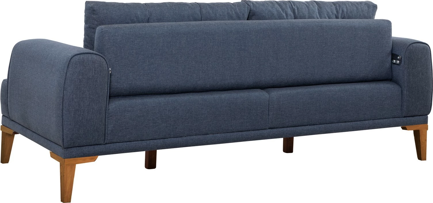 Set divanësh Atelier del Sofa, Vina, ngjyrë kaltër e errët, këmbë druri Atlantic Pine