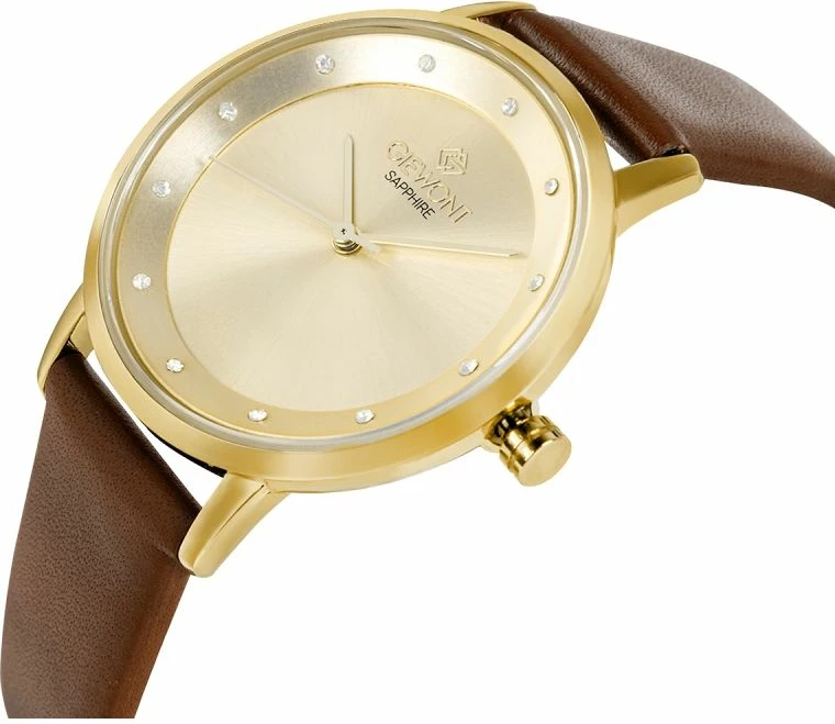 Orë dore femrash Giewont GW4130-A2, e artë, rrip lëkure