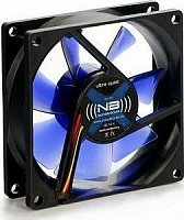 Ventilator kasë Noiseblocker BlackSilent Fan X1, 80mm, blu/zi