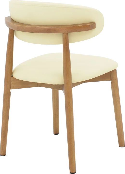 Karrige prej druri gome dhe pu, ngjyrë arre dhe bezhë, 46x58x79cm