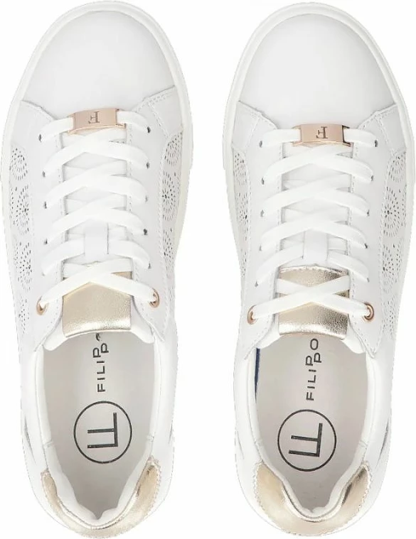 Atlete platforme Filippo DP7668/26, të bardha