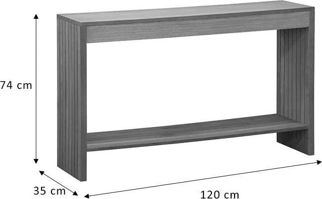 Konsolë Focused MDF natyrale 120x35x74cm