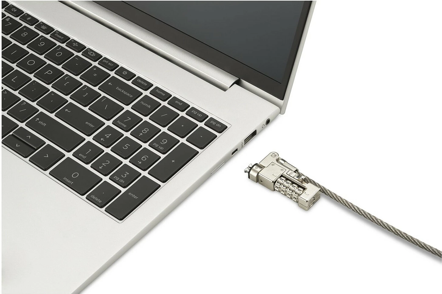Kabllo sigurie Kensington Slim NanoSaver 2.0 EQ, kombinim numrash, 1.8m, argjend