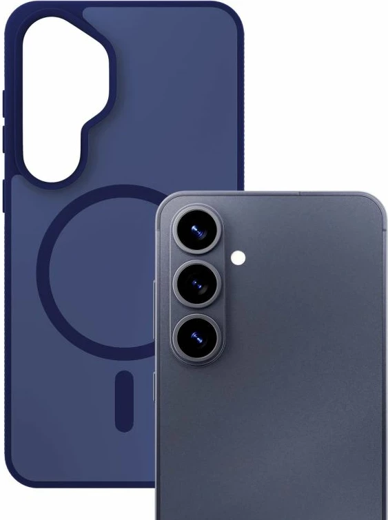 Kapak telefoni 3mk Smoke MagCase për Samsung Galaxy S26, navy blue