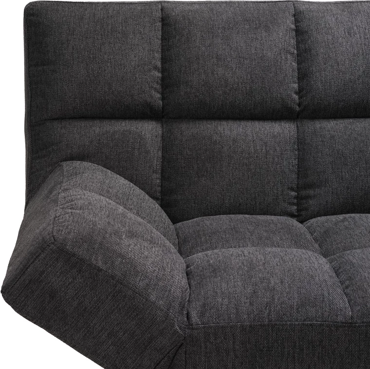 Divan-krevat 3 vendësh Freddo, material stof, ngjyrë antracit, 181x81x86cm