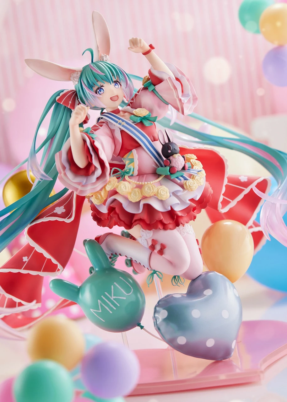Figurë koleksionuese Square Enix Spiritale Hatsune Miku Birthday 2021 Pretty Rabbit Ver. 1/7