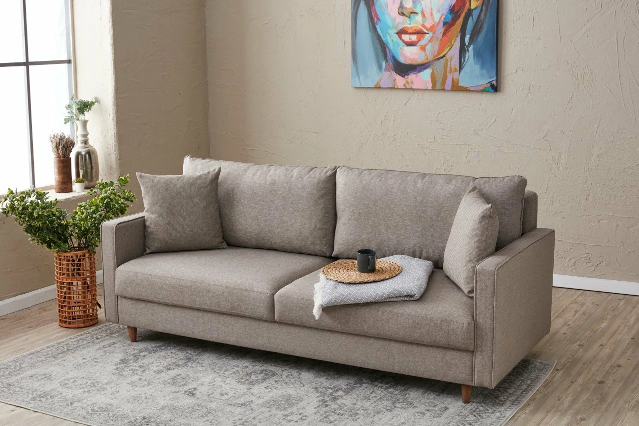 Divan treshe, ngjyrë krem, Atelier del Sofa, Eva