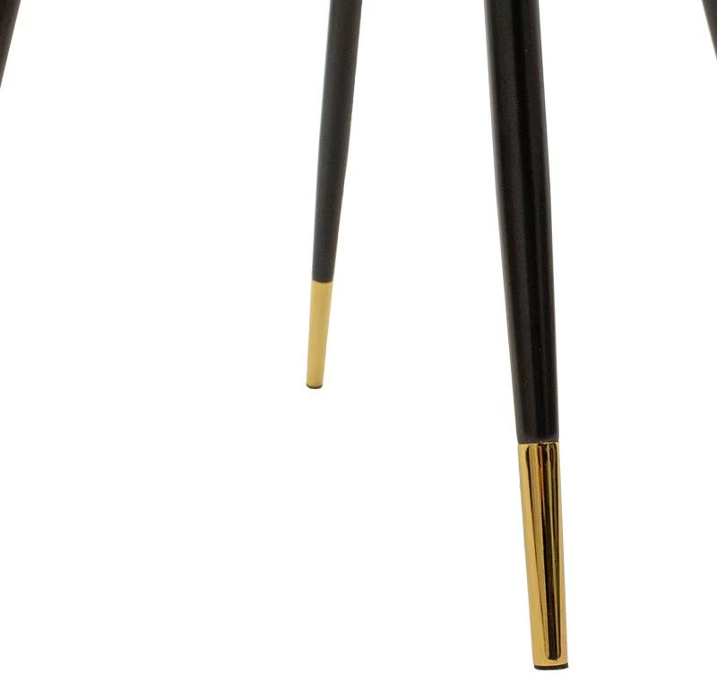 Karrige Giselle kadife e gjelbër këmbë zezë-arta