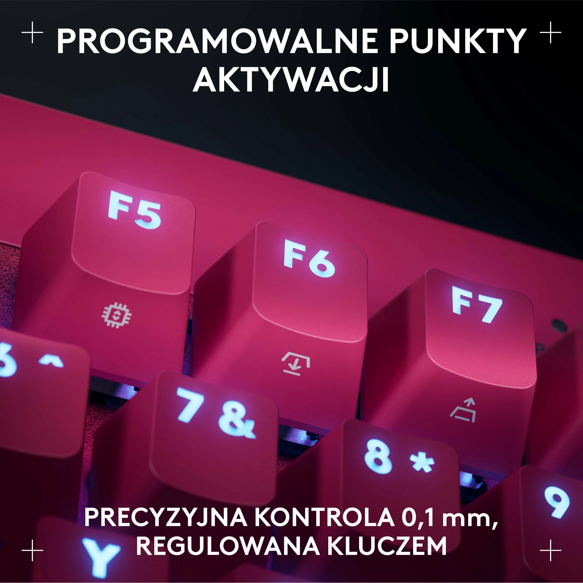 Tastierë gaming Logitech G PRO X TKL Rapid 920-013253, TKL 80%, switcha magnetikë analog, RGB, USB-C me kabllo, US INTL, pink