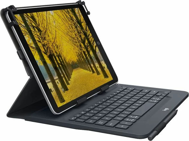 Folio universal me tastierë Logitech Universal Folio 920-008341, për tablet 9-10", Bluetooth 3.0, e zezë